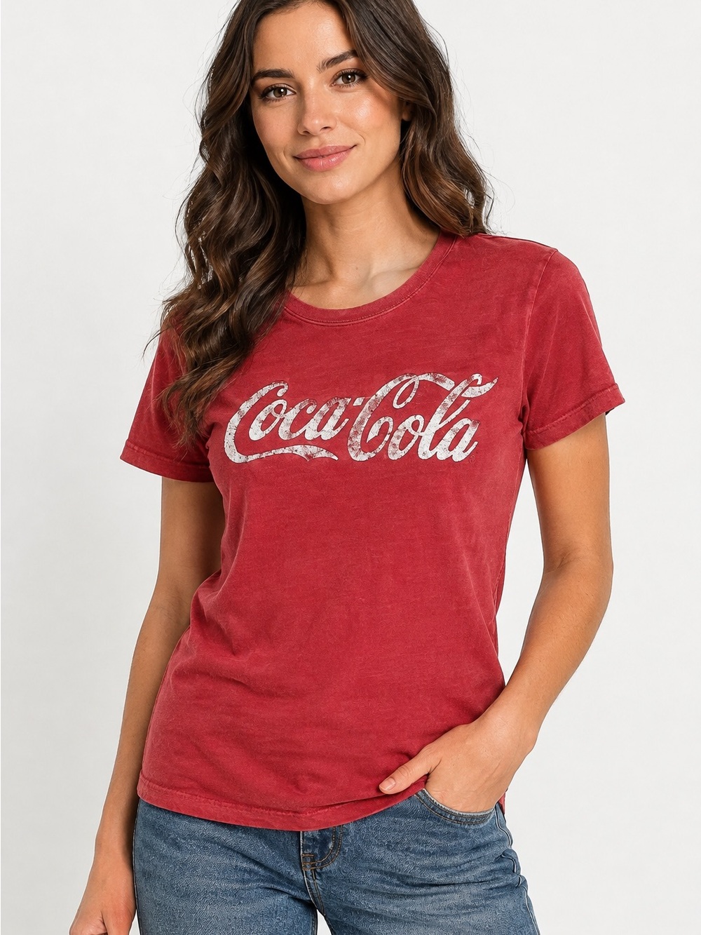 Coca Cola Red Short Sleeve Tee with White Logo